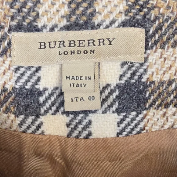 Burberry London Vintage Wool Skirt – Beige Nova Check – Made in Italy - S - Picture 7 of 13